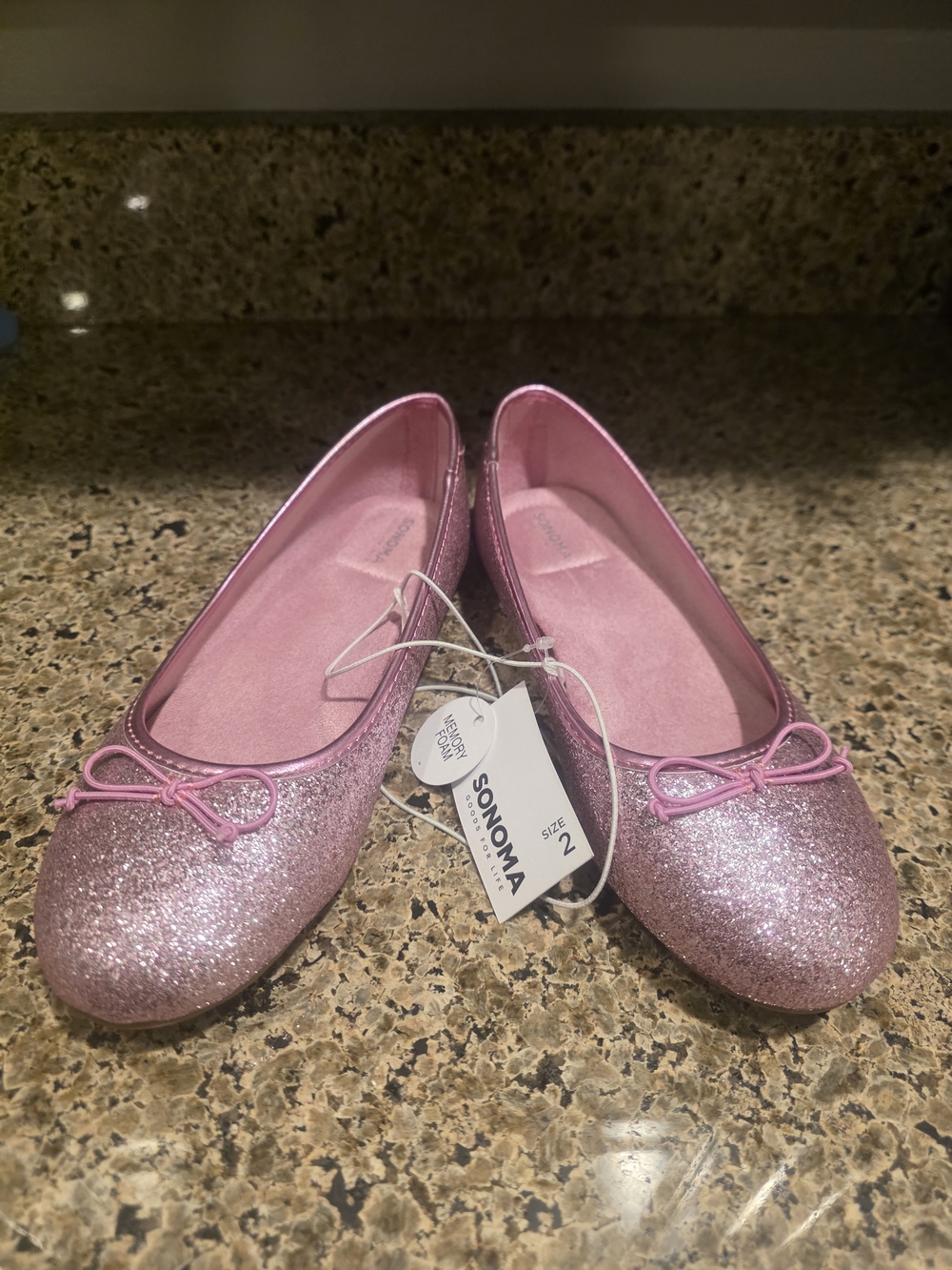 Sonoma Pink Glitter Girls' Ballet Flats